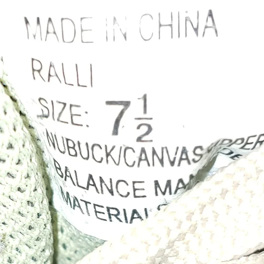Steve Madden Ralli Platform Sneakers Nubuck Canvas Lace Up Size 7.5 Cream